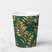 Seamless pattern with golden ferns pappbecher (Links)