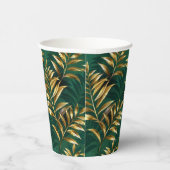 Seamless pattern with golden ferns pappbecher (Rechts)
