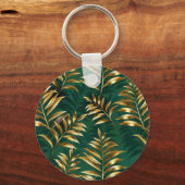 Seamless pattern with golden ferns schlüsselanhänger (Vorderseite)