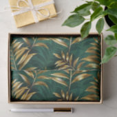 Seamless pattern with golden ferns seidenpapier (Geschenk)