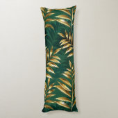 Seamless pattern with golden ferns seitenschläferkissen (Rückseite (Vertikal))