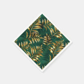 Seamless pattern with golden ferns serviette (Ecke)