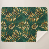 Seamless pattern with golden ferns sherpadecke (Vorderseite (Horizontal))