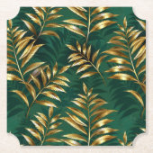 Seamless pattern with golden ferns untersetzer (Vorderseite)