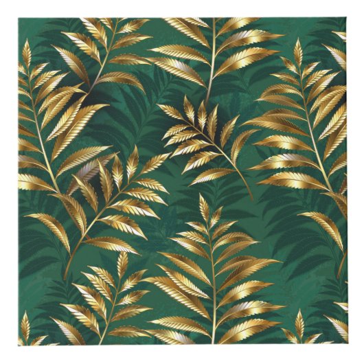 Seamless pattern with golden ferns würfel (Rechts)