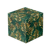 Seamless pattern with golden ferns würfel (Vorderseite Schrägansicht)