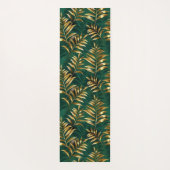 Seamless pattern with golden ferns yogamatte (Rückseite)