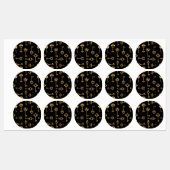Seamless Pattern with Golden Keys Etiketten (Blatt)