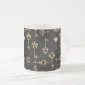 Seamless Pattern with Golden Keys Mattglastasse (VorderseiteRechts)
