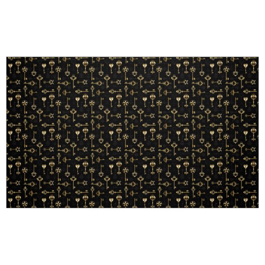 Seamless Pattern with Golden Keys Stoff (Fat Quarter (45,7 x 55,9 cm))