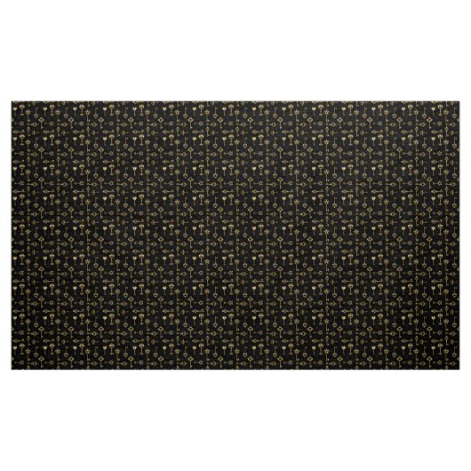 Seamless Pattern with Golden Keys Stoff (Yard (91,4 cm))