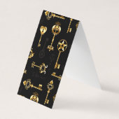 Seamless Pattern with Golden Keys Visitenkarten (Vorderseite)