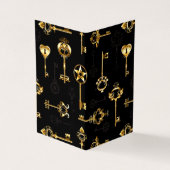 Seamless Pattern with Golden Keys Visitenkarten (Vorderseite)