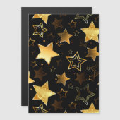 Seamless pattern with Golden Stars Magneteinladung (Vorne/Hinten)