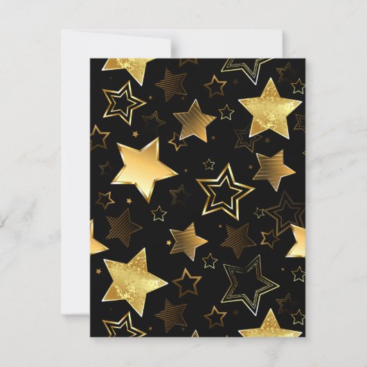 Seamless pattern with Golden Stars Mitteilungskarte (Vorderseite)
