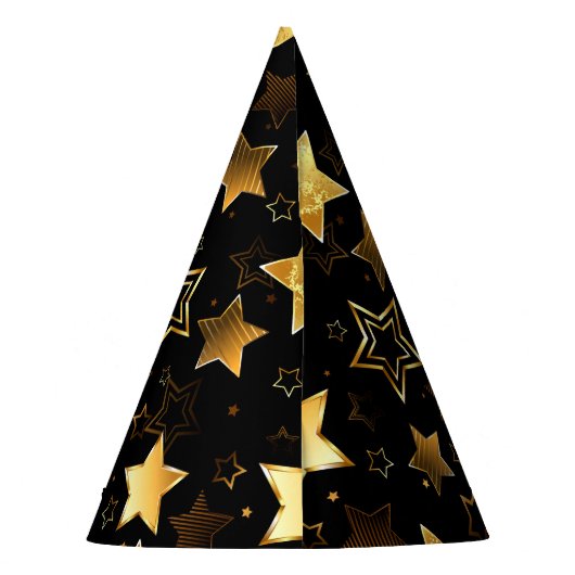 Seamless pattern with Golden Stars Partyhütchen (Rückseite)