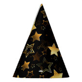 Seamless pattern with Golden Stars Partyhütchen (Links)