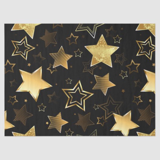 Seamless pattern with Golden Stars Seidenpapier (Vorderseite)