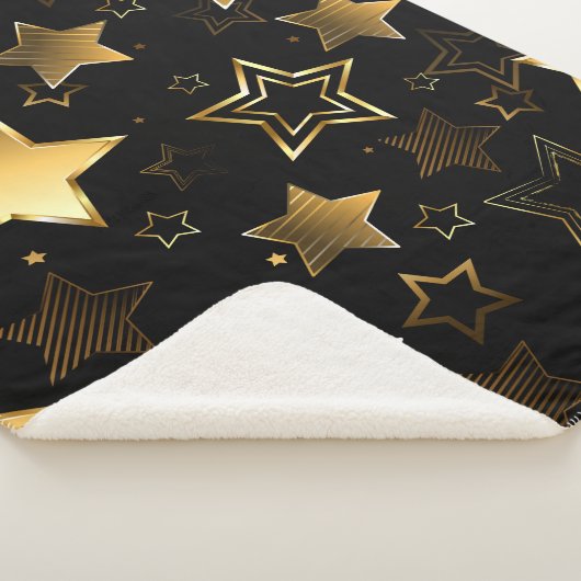Seamless pattern with Golden Stars Sherpadecke (3/4)