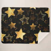 Seamless pattern with Golden Stars Sherpadecke (Vorderseite (Horizontal))