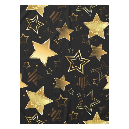 Seamless pattern with Golden Stars Tischdecke (Vorderseite)