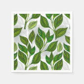Seamless Pattern with Green Tea Leaves Serviette (Vorderseite)