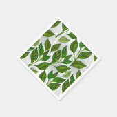 Seamless Pattern with Green Tea Leaves Serviette (Ecke)