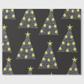 Seamless pattern with hand drawn Christmas trees i Geschenkpapier (Flach)