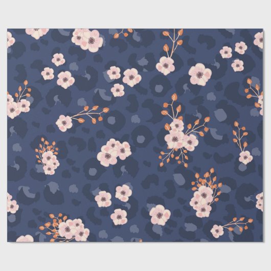 Seamless pattern with leopard skin and pink small  geschenkpapier (Flach)