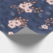 Seamless pattern with leopard skin and pink small geschenkpapier (Ecke)