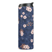 Seamless pattern with leopard skin and pink small  thermosbecher (Nach links gedreht)