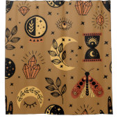 seamless pattern with magical elements duschvorhang (Vorderseite)