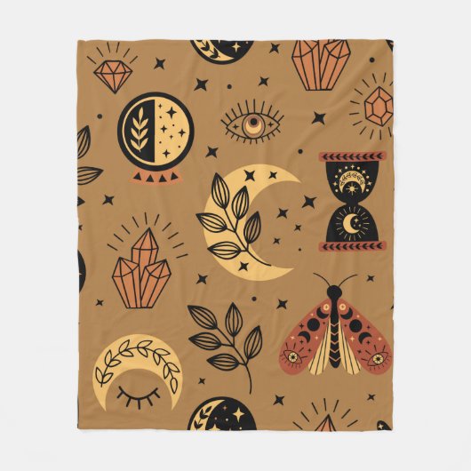 seamless pattern with magical elements fleecedecke (Vorderseite)