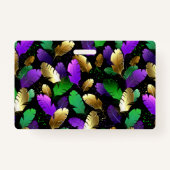 Seamless Pattern with Mardi Gras feathers Ausweis (Vorderseite)