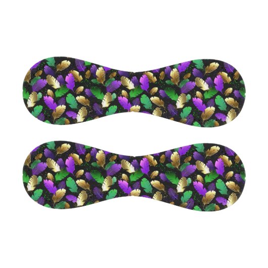 Seamless Pattern with Mardi Gras feathers Baseball (Paneele)