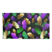 Seamless Pattern with Mardi Gras feathers Kissenbezug (Rückseite-Rechts)