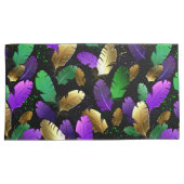 Seamless Pattern with Mardi Gras feathers Kissenbezug (Vorderseite-Rechts)