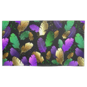 Seamless Pattern with Mardi Gras feathers Kissenbezug (Vorderseite)