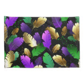 Seamless Pattern with Mardi Gras feathers Kissenbezug (Rückseite-Rechts)