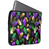 Seamless Pattern with Mardi Gras feathers Laptopschutzhülle (Vorne Rechts)