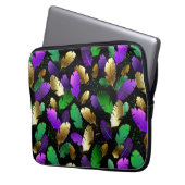Seamless Pattern with Mardi Gras feathers Laptopschutzhülle (Vorderseite Links)