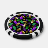 Seamless Pattern with Mardi Gras feathers Pokerchips (Einzeln)