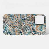 Seamless pattern with multicolor Paisley print. Ha iPhone Hülle (Rückseite (Horizontal))