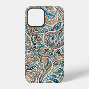 Seamless pattern with multicolor Paisley print. Ha iPhone 12 Hülle