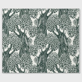 seamless pattern with old deciduous trees. Styliz Geschenkpapier (Flach)