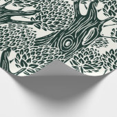 seamless pattern with old deciduous trees. Styliz Geschenkpapier (Ecke)