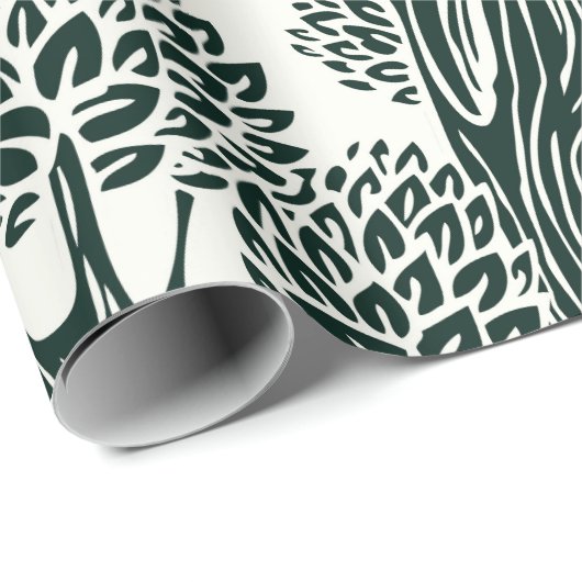 seamless pattern with old deciduous trees. Styliz Geschenkpapier (Rolleneckpunkt)