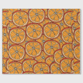 Seamless pattern with orange. Endless texture Geschenkpapier (Flach)