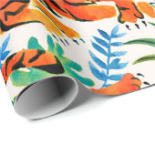 Seamless pattern with painted in watercolor tigers geschenkpapier (Rolleneckpunkt)