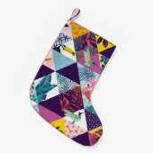 seamless pattern with Parrot, Toucans, Hummingbird Kleiner Weihnachtsstrumpf (Vorderansicht (hängend))